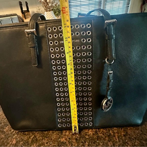 Michael Kors Black Studded Tote Bag - Picture 3 of 6